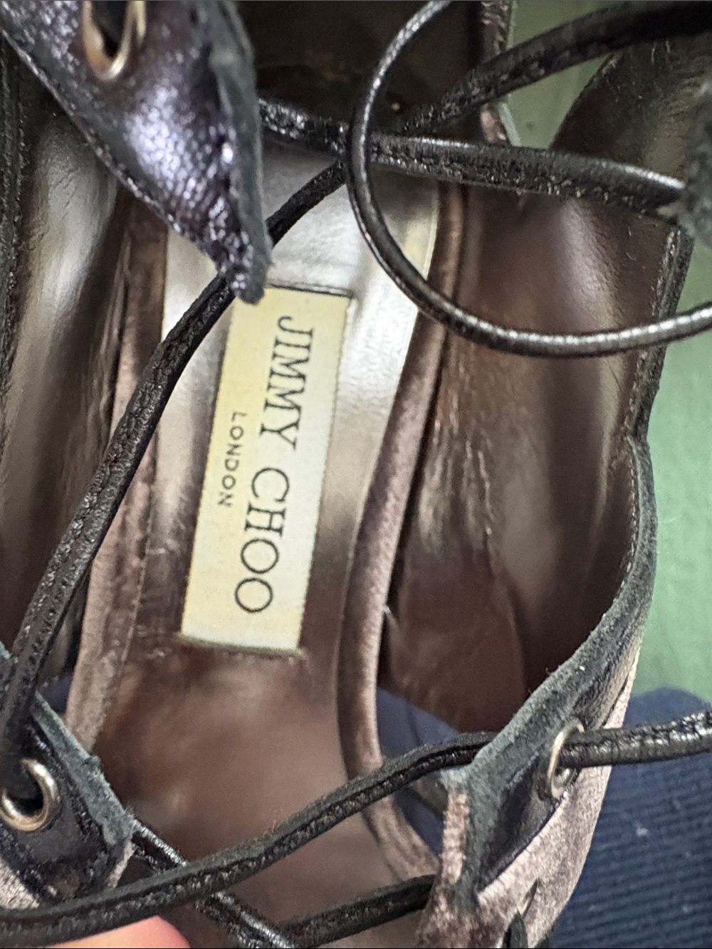 Jimmy Choo | Lace-Up Cutout Heeled Sandals - Picture 2 of 7
